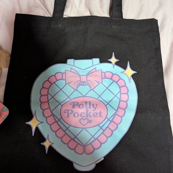 Polly Pocket Black Tote Bag And Matching Wallet - Picture 2 of 5